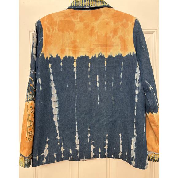 VTG Medium Sandy Starkman Embroidered Women's Jacket Elephants Cotton  EUC - Picture 3 of 9